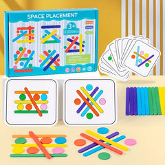 Rainbow Stick Puzzle Montessori Teaching Aids for Kids