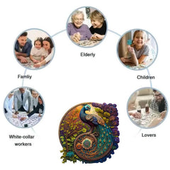 Peacock Wood Puzzle Variety Of Special Shapes Creative For Boys And Girls