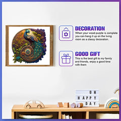 Peacock Wood Puzzle Variety Of Special Shapes Creative For Boys And Girls