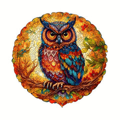 Colorful Owl Wooden Jigsaw Puzzle Animal Shape Wood Puzzle