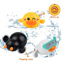 4 Pcs Baby Bath Toys Floating Wind Up Kids Bathtub Toys Boys Girls Gift