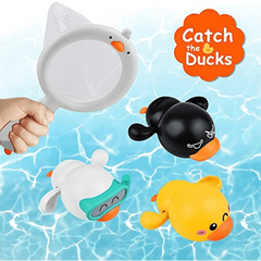 4 Pcs Baby Bath Toys Floating Wind Up Kids Bathtub Toys Boys Girls Gift