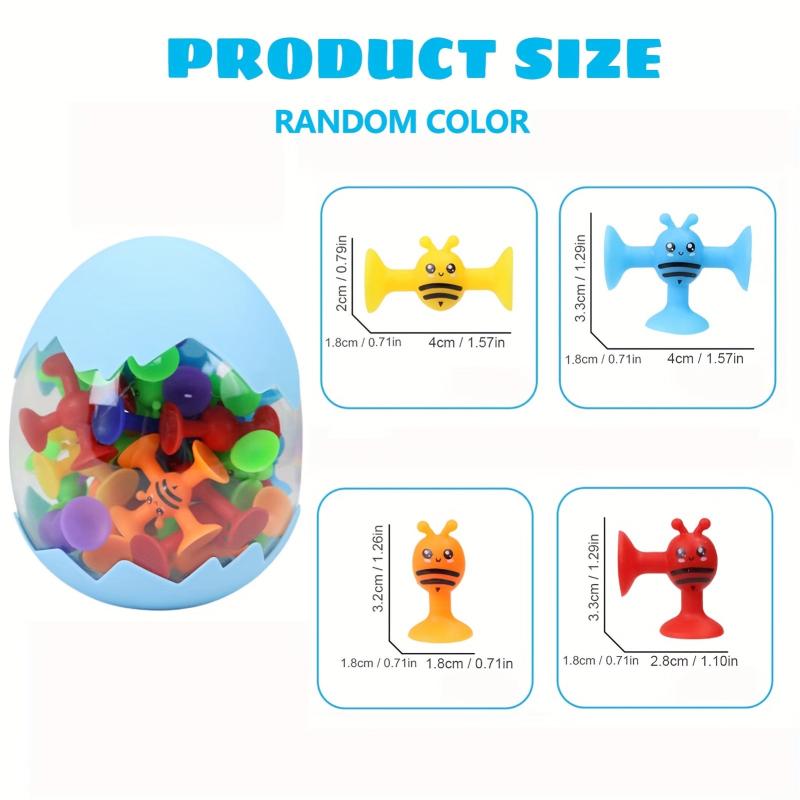 32pcs Suction Cup Toys With Eggshell Storage Baby Sensory Toys
