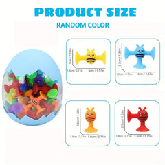 32pcs Suction Cup Toys With Eggshell Storage Baby Sensory Toys