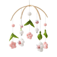 Baby Rattles Felt Cartoon Bear Hanging Bed Bell Mob