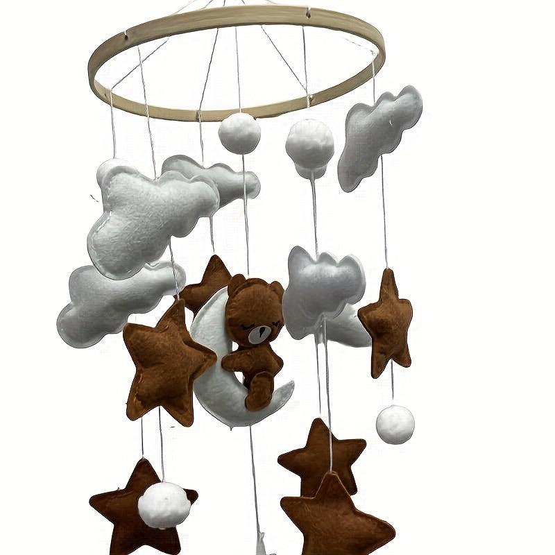 Baby Rattles Felt Cartoon Bear Hanging Bed Bell Mob