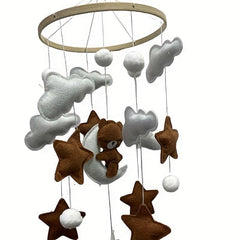 Baby Rattles Felt Cartoon Bear Hanging Bed Bell Mob