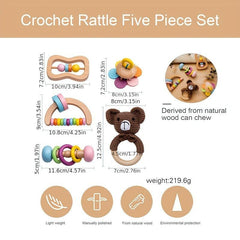 Wooden Shaking Bell Puzzle Set for Baby Growth