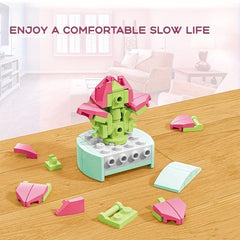 Mini Flower Building Blocks Desktop Succulent Ornaments DIY Children's Toy