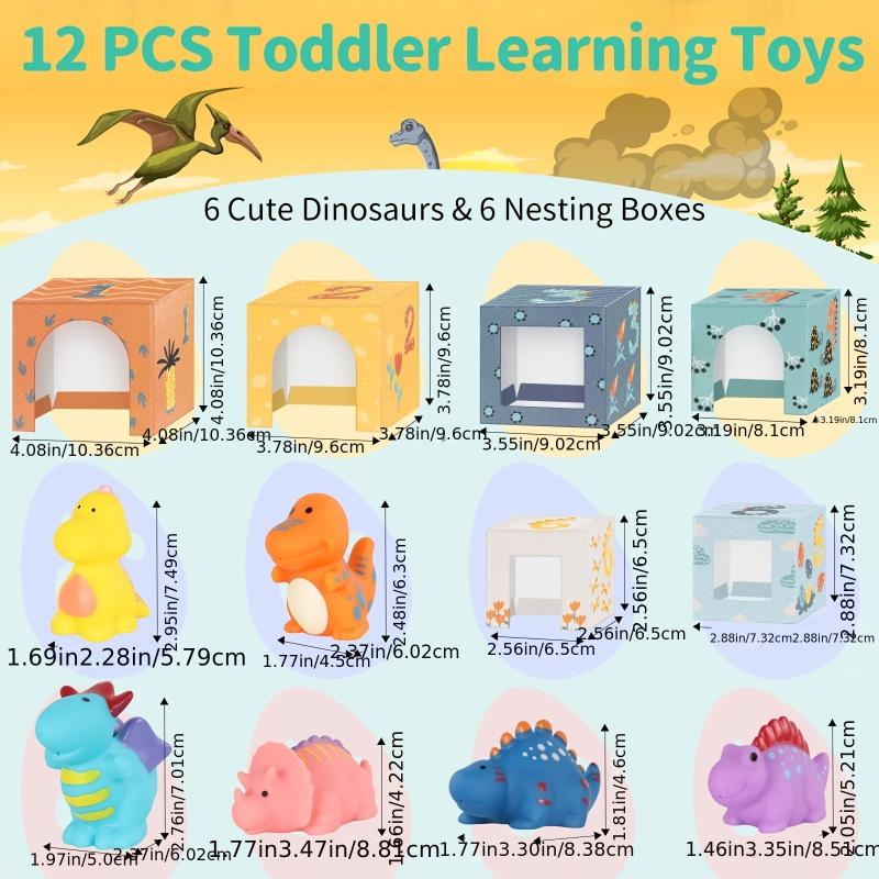 Dino Sorting & Stacking Toys for Toddlers & Babies