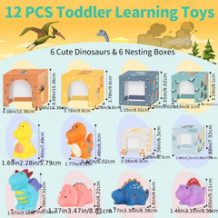 Dino Sorting & Stacking Toys for Toddlers & Babies