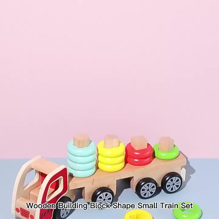 Shape Recognition Building Blocks Train Puzzle Toy