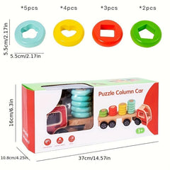 Shape Recognition Building Blocks Train Puzzle Toy