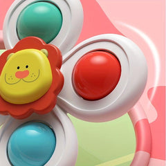 3pcs Suction Cup Spinning Toys for Babies - Stress Relief, Hand-Eye Coordination