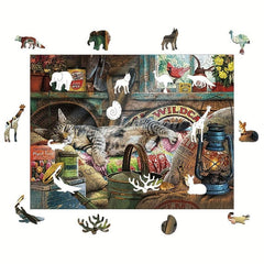 Cat Sleeping On Windowsill Alien Animal Puzzle Toy
