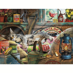 Cat Sleeping On Windowsill Alien Animal Puzzle Toy