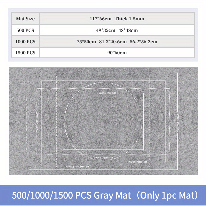 Puzzle Mat Roll Up 1000 Pieces Portable Pad with Sorting Trays