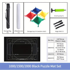 Puzzle Mat Roll Up 1000 Pieces Portable Pad with Sorting Trays