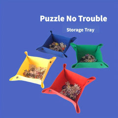 Puzzle Mat Roll Up 1000 Pieces Portable Pad with Sorting Trays