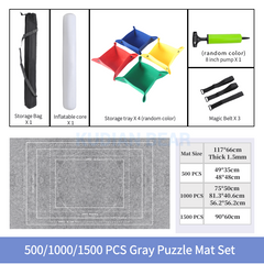 Puzzle Mat Roll Up 1000 Pieces Portable Pad with Sorting Trays