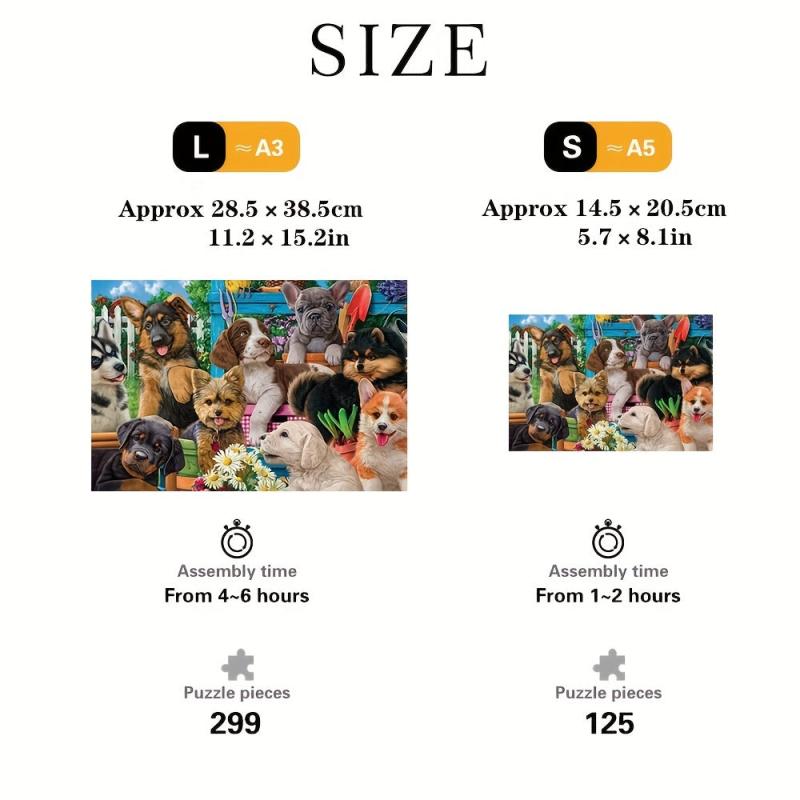 Dog Home Wooden Puzzle Jigsaw for Adults and Kids