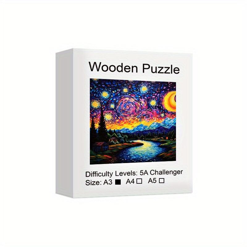 Landscape Painting Wooden Jigsaw Puzzle Family Game