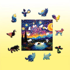 Landscape Painting Wooden Jigsaw Puzzle Family Game