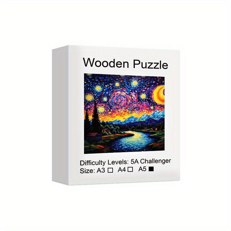 Landscape Painting Wooden Jigsaw Puzzle Family Game