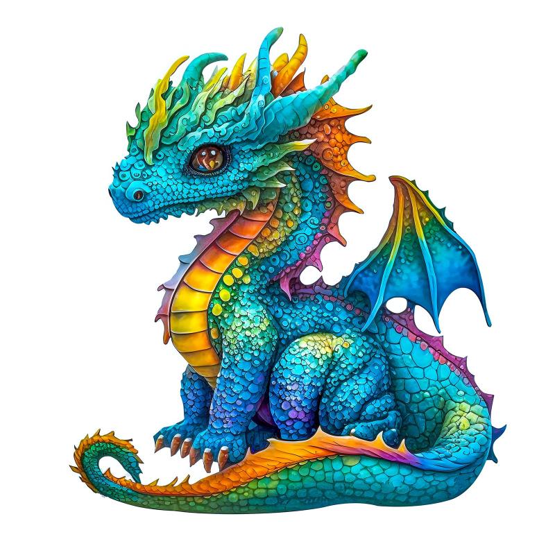 Flying Dragon Wooden Jigsaw Puzzle Animal Educational Toys