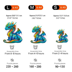 Flying Dragon Wooden Jigsaw Puzzle Animal Educational Toys