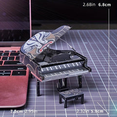 Metal Toy Piano Model 3D Puzzle Musical Instrument Game