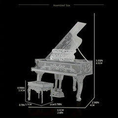 Metal Toy Piano Model 3D Puzzle Musical Instrument Game