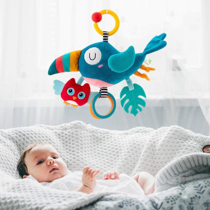 Baby Stroller Hanging Toy Woodpecker Teether Rattle Shower