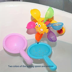 Baby Pinwheel Bath Toy Summer Water Play 2 Scoops Fun Baby Shower Toys