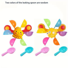 Baby Pinwheel Bath Toy Summer Water Play 2 Scoops Fun Baby Shower Toys