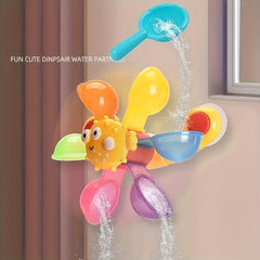 Baby Pinwheel Bath Toy Summer Water Play 2 Scoops Fun Baby Shower Toys