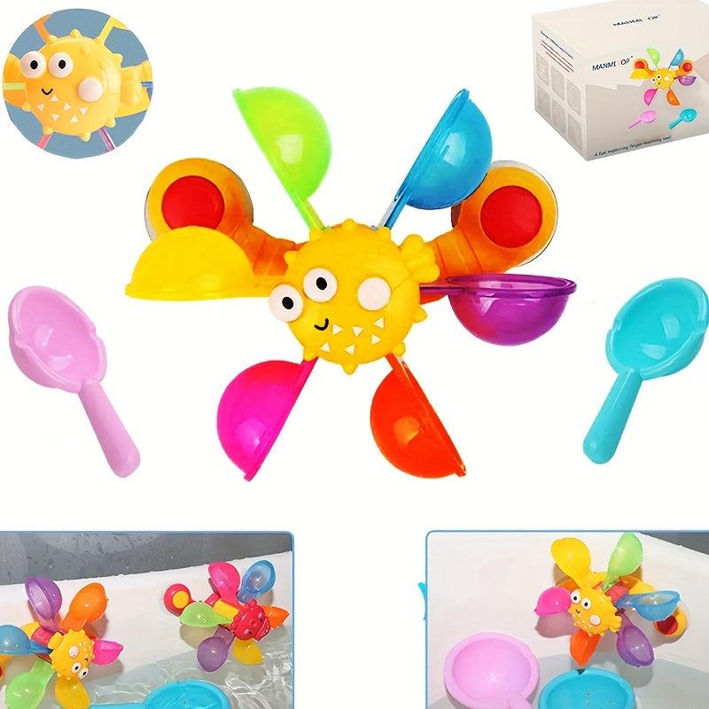 Baby Pinwheel Bath Toy Summer Water Play 2 Scoops Fun Baby Shower Toys