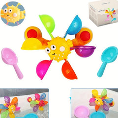 Baby Pinwheel Bath Toy Summer Water Play 2 Scoops Fun Baby Shower Toys