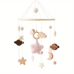 Baby Cloud Rattle Crib Mobile Musical Box - Toddler Carousel Musical Toy Gift
