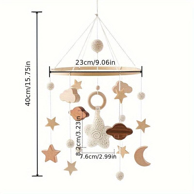 Baby Cloud Rattle Crib Mobile Musical Box - Toddler Carousel Musical Toy Gift