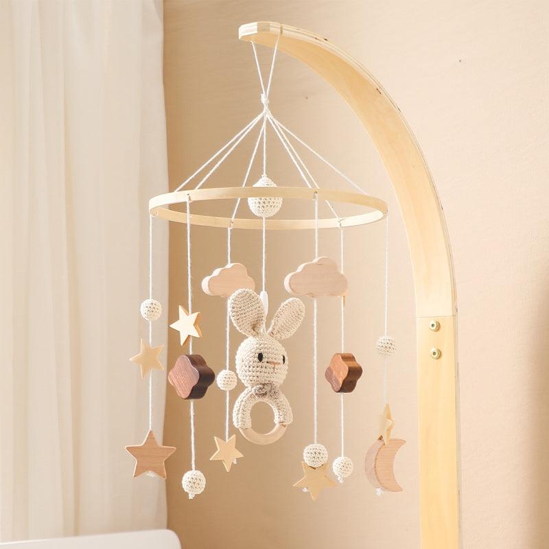Baby Cloud Rattle Crib Mobile Musical Box - Toddler Carousel Musical Toy Gift