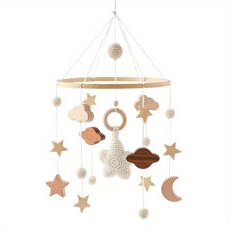 Baby Cloud Rattle Crib Mobile Musical Box - Toddler Carousel Musical Toy Gift