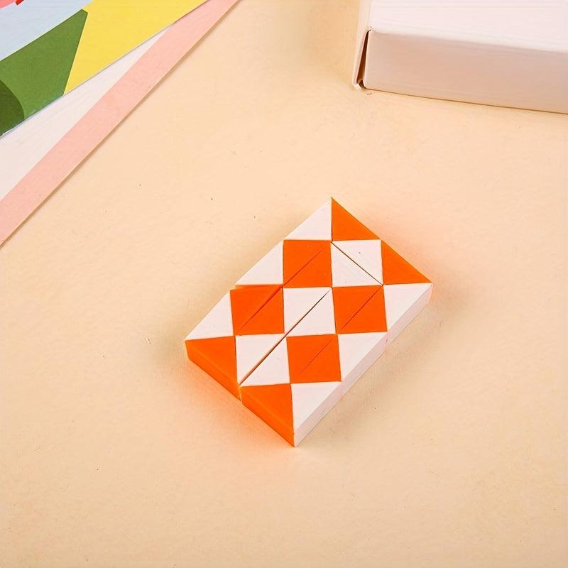 7Pcs Folding Magic Snake Ruler Puzzle Educational Toy