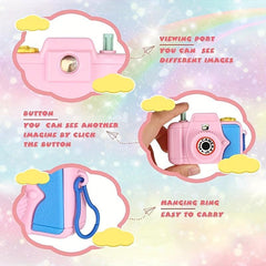 4pcs Camera Toy Pretend Play Prop with Images in Viewfinder Kaleidoscopes