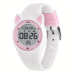 Kids Sports Watch Vibrating Alarm Timer Pedometer Waterproof