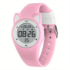 Kids Sports Watch Vibrating Alarm Timer Pedometer Waterproof