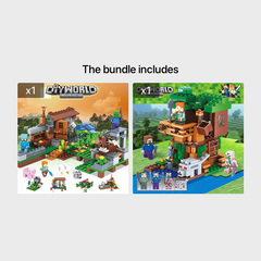 Jungle Tree House Village Building Blocks Educational Toy