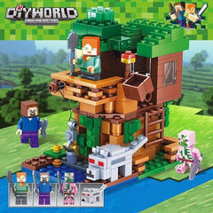 Jungle Tree House Village Building Blocks Educational Toy