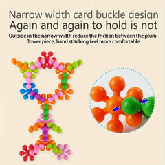 Plum Blossom Snowflake Building Blocks DIY Puzzle Tree Trunk Toy