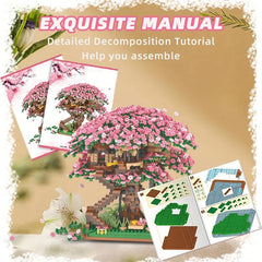 2138Pcs Mini Sakura Tree House Building Blocks DIY Model Toy Gift